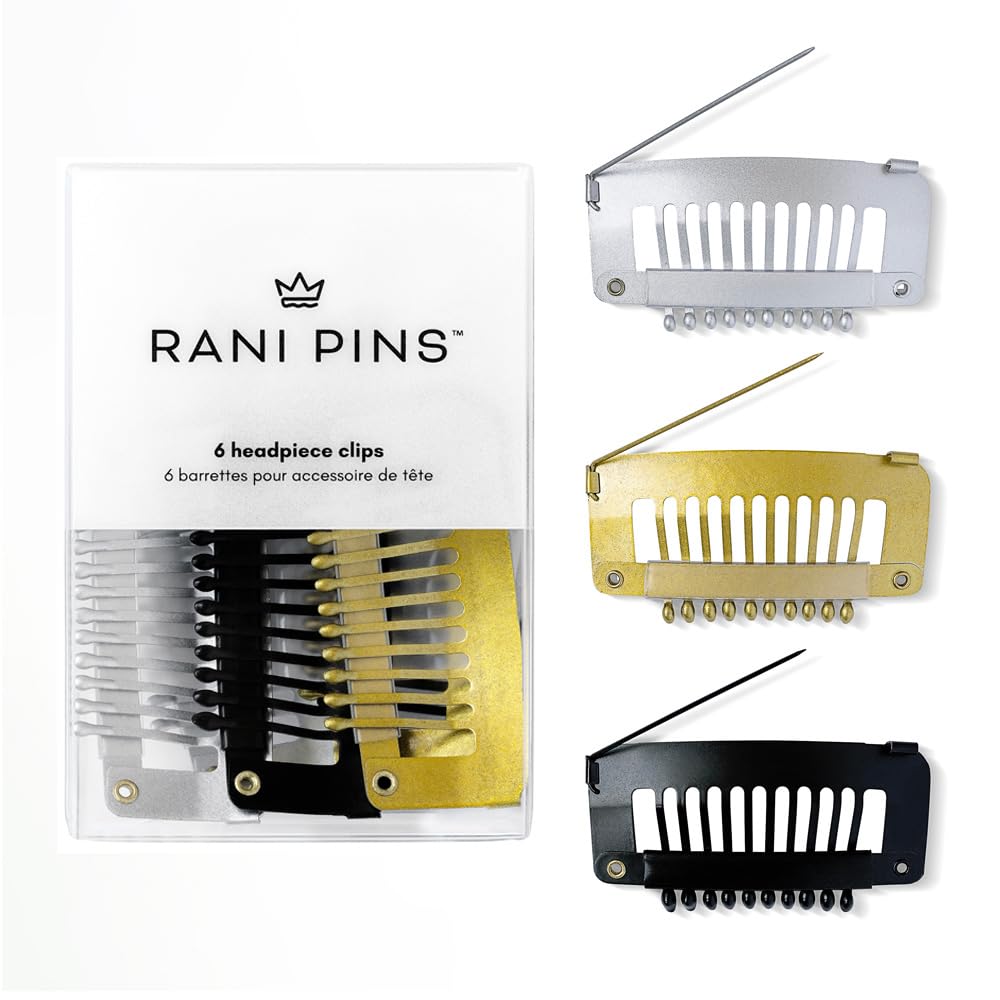 Rani Pins front packaging showing six mixed-color dupatta clips for secure wear