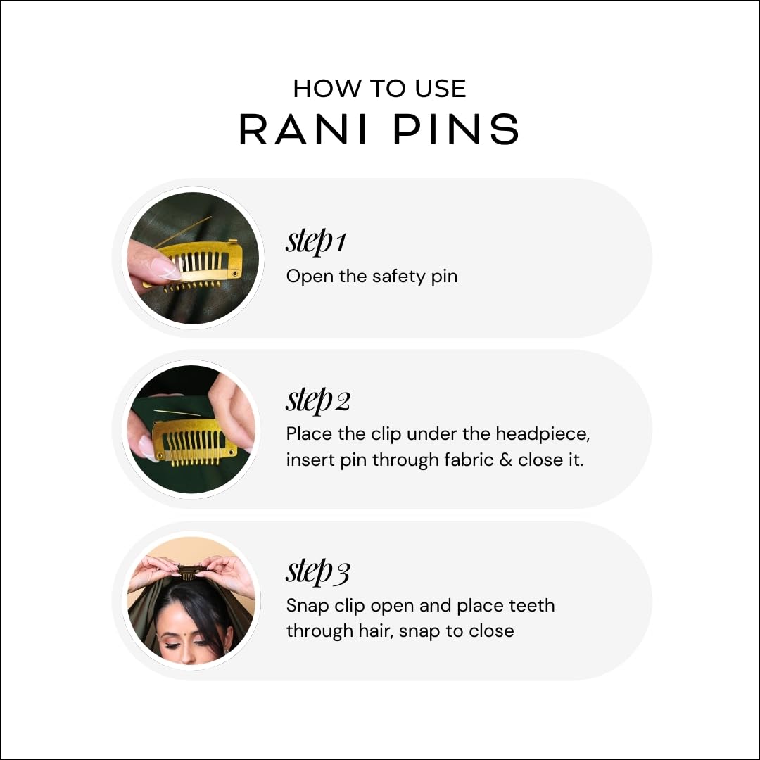 Rani Pins next to a ruler showing 5cm size for clear scale and fit