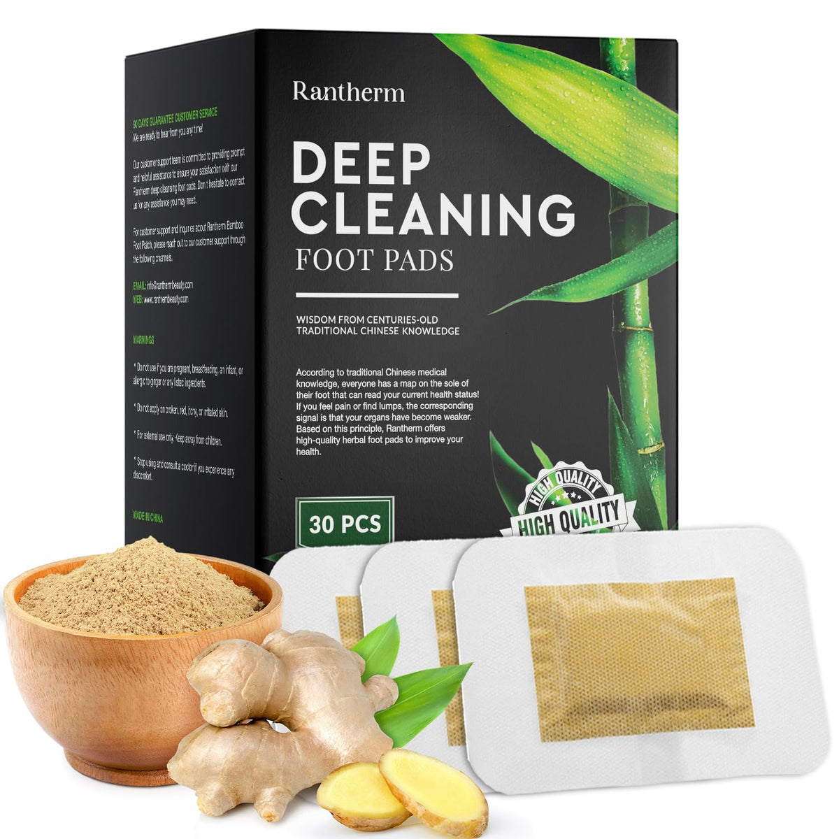 Rantherm pads on a nightstand to suggest relaxed evening routine