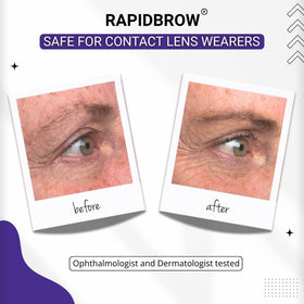 RapidBrow label ingredients close-up emphasizing Hexatein 2 Complex
