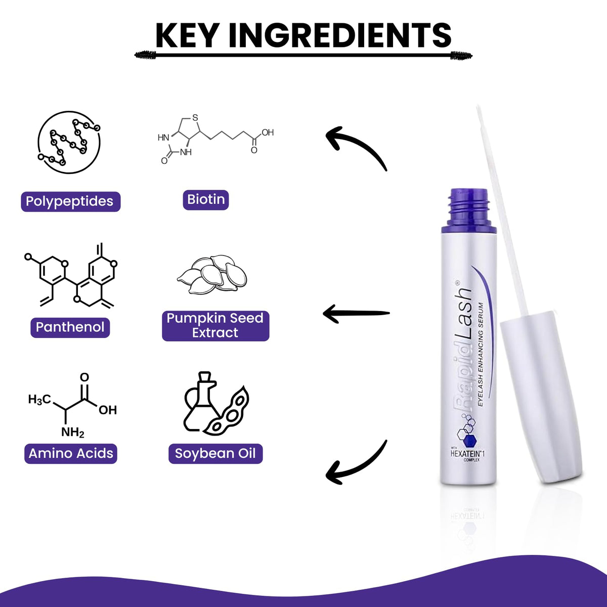 RapidLash precise applicator brush for easy nightly application