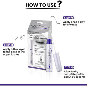 RapidLash ingredients label listing HEXATEIN 1 Complex benefits