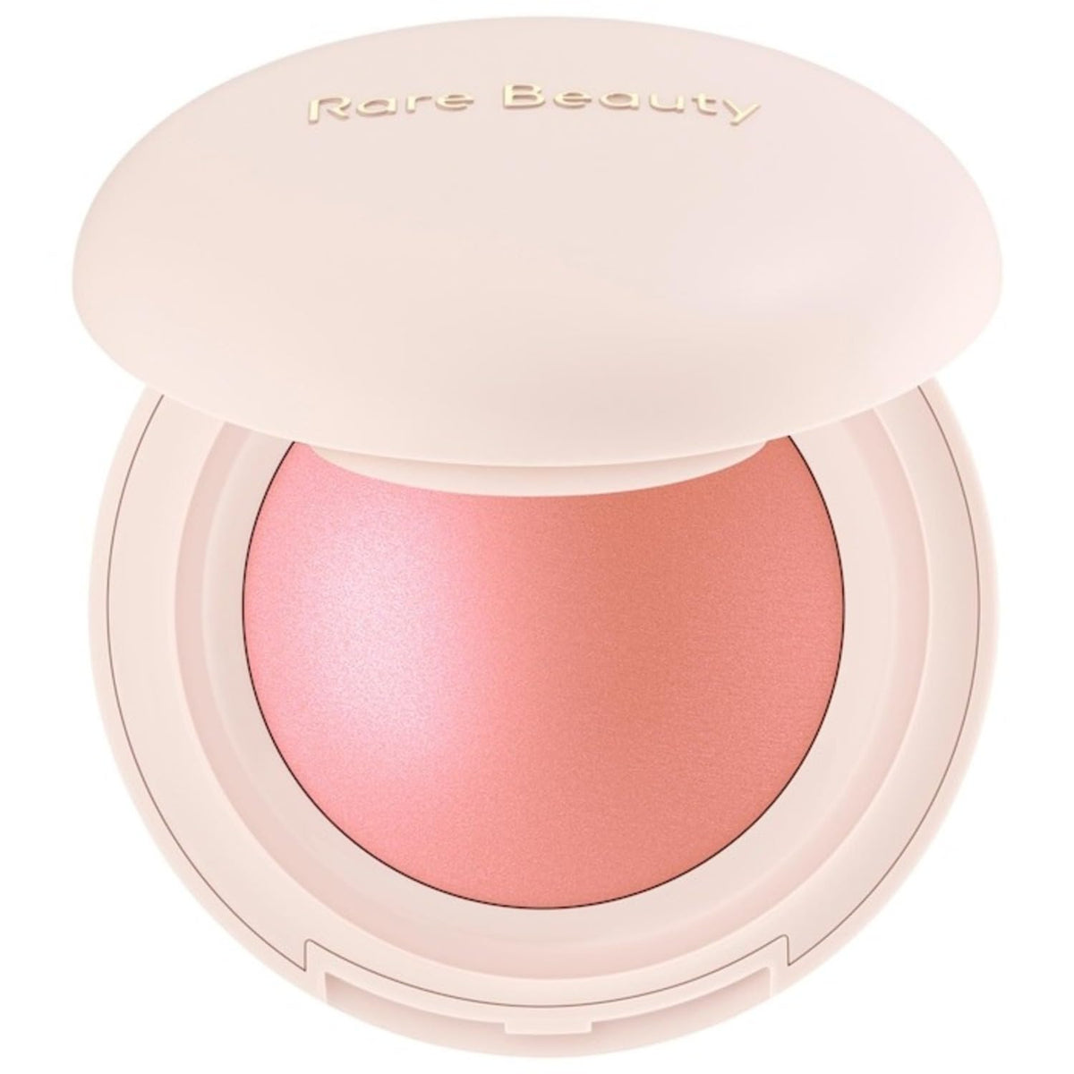 Rare Beauty Cheer front compact showing slim packaging and portable design