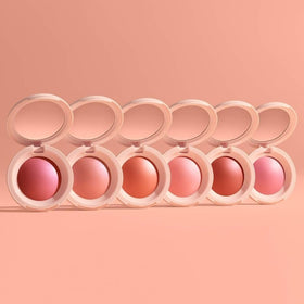 Rare Beauty Cheer next to foundation and bronzer showing mix-and-match versatility