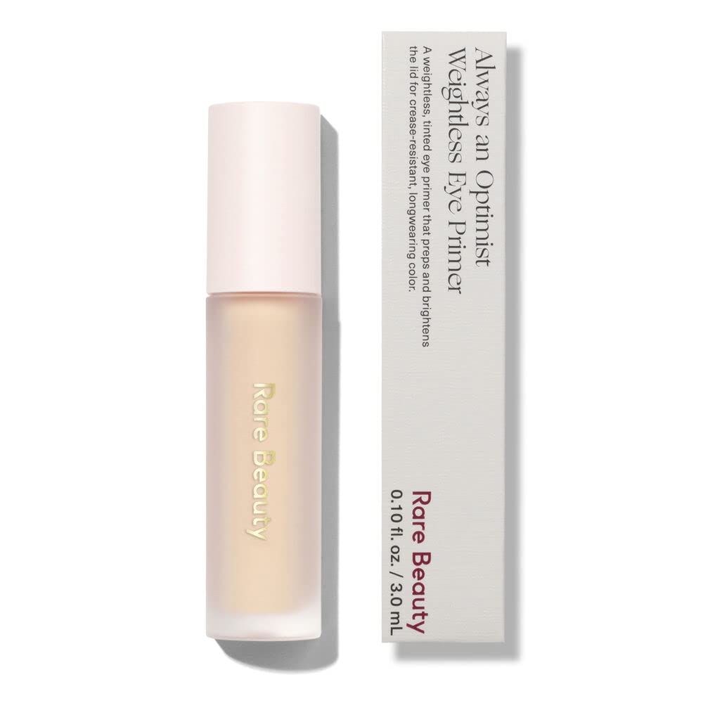 Rare Beauty peach-tinted swatch on skin showing enhanced color payoff and smooth finish