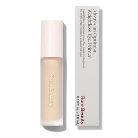 Rare Beauty peach-tinted swatch on skin showing enhanced color payoff and smooth finish
