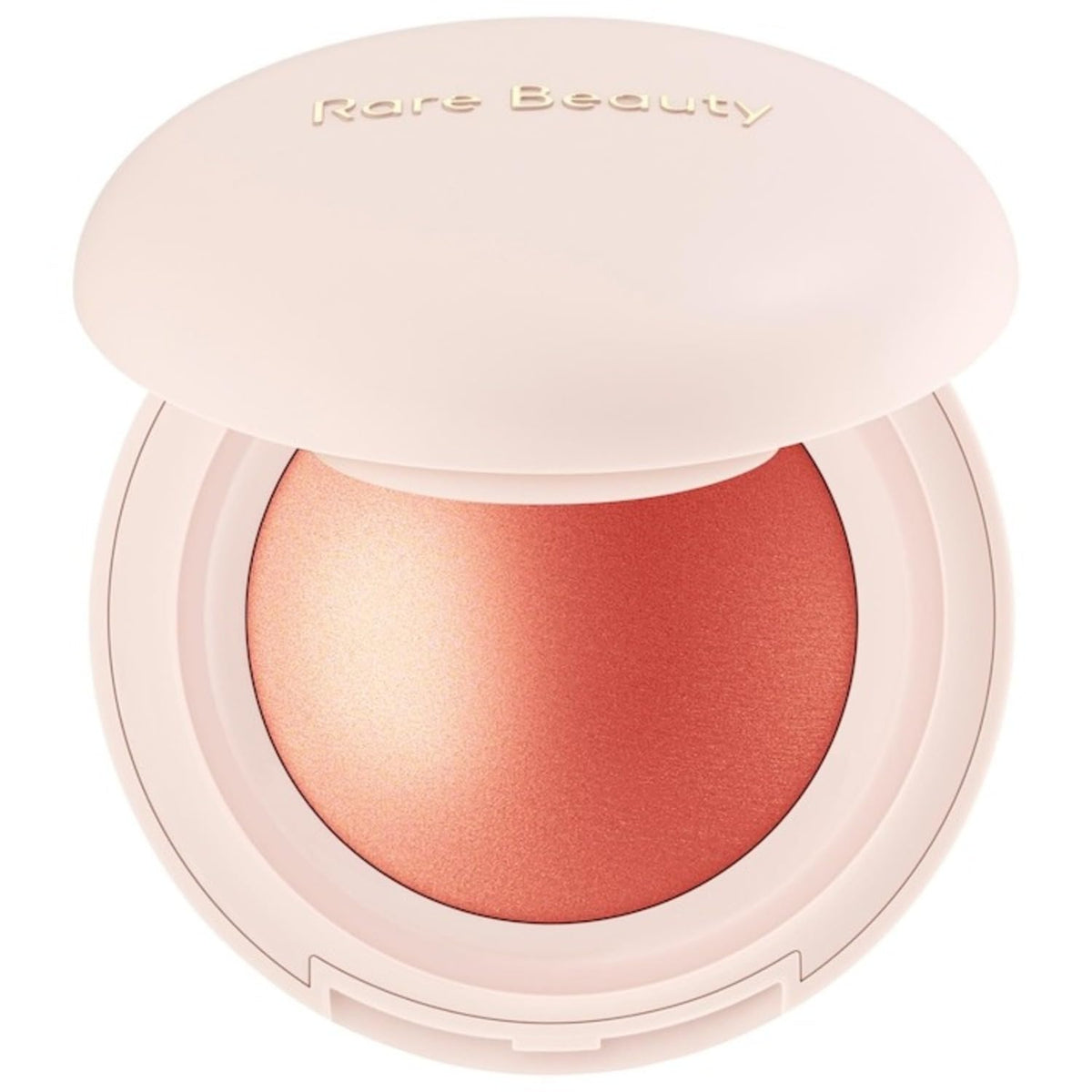 Rare Beauty compact front view showing sleek design and brand