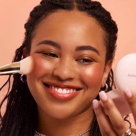 Rare Beauty product label detail highlighting shade and size