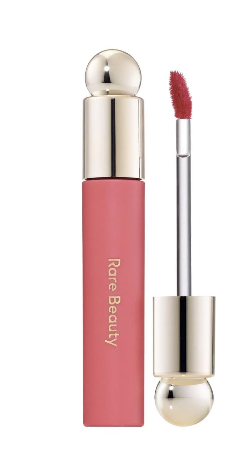 Rare Beauty Soft Pinch lip oil front view showing glossy color boost and hydration