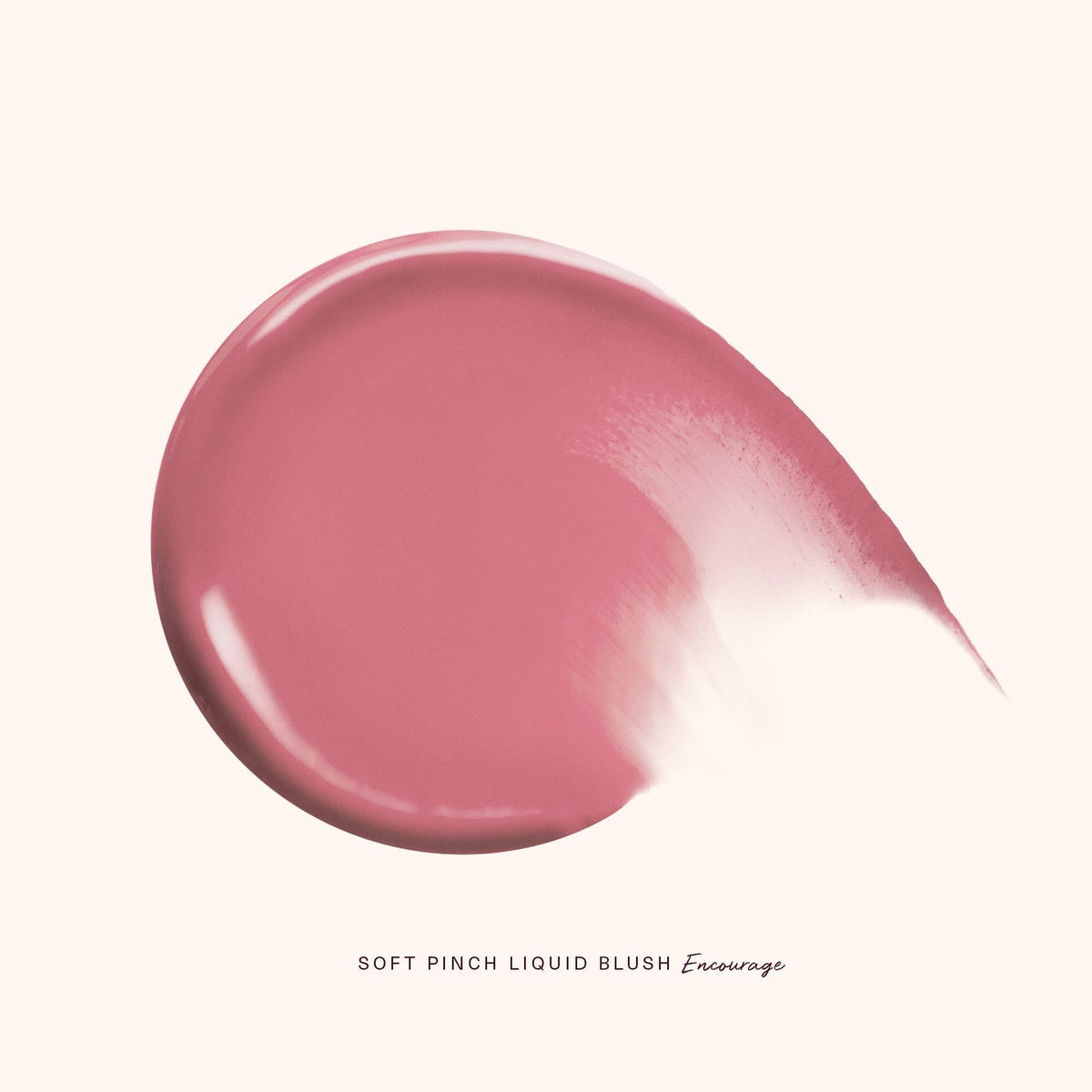 Rare Beauty swatch on skin revealing Encourage neutral-pink payoff and natural-looking flush
