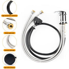 RARELEMON label and connection parts showing included fittings for straightforward installation