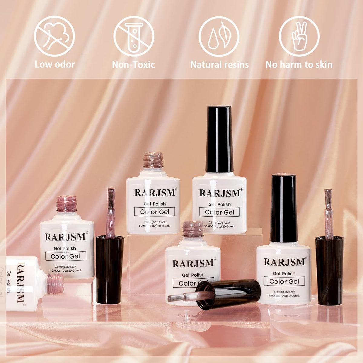 RARJSM polish being cured under LED lamp for long-lasting salon-quality results