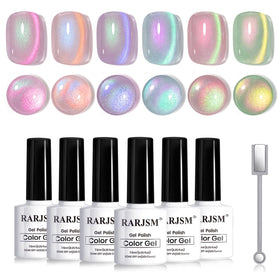 RARJSM set front packaging showing six aurora cat eye bottles and magnet for easy selection