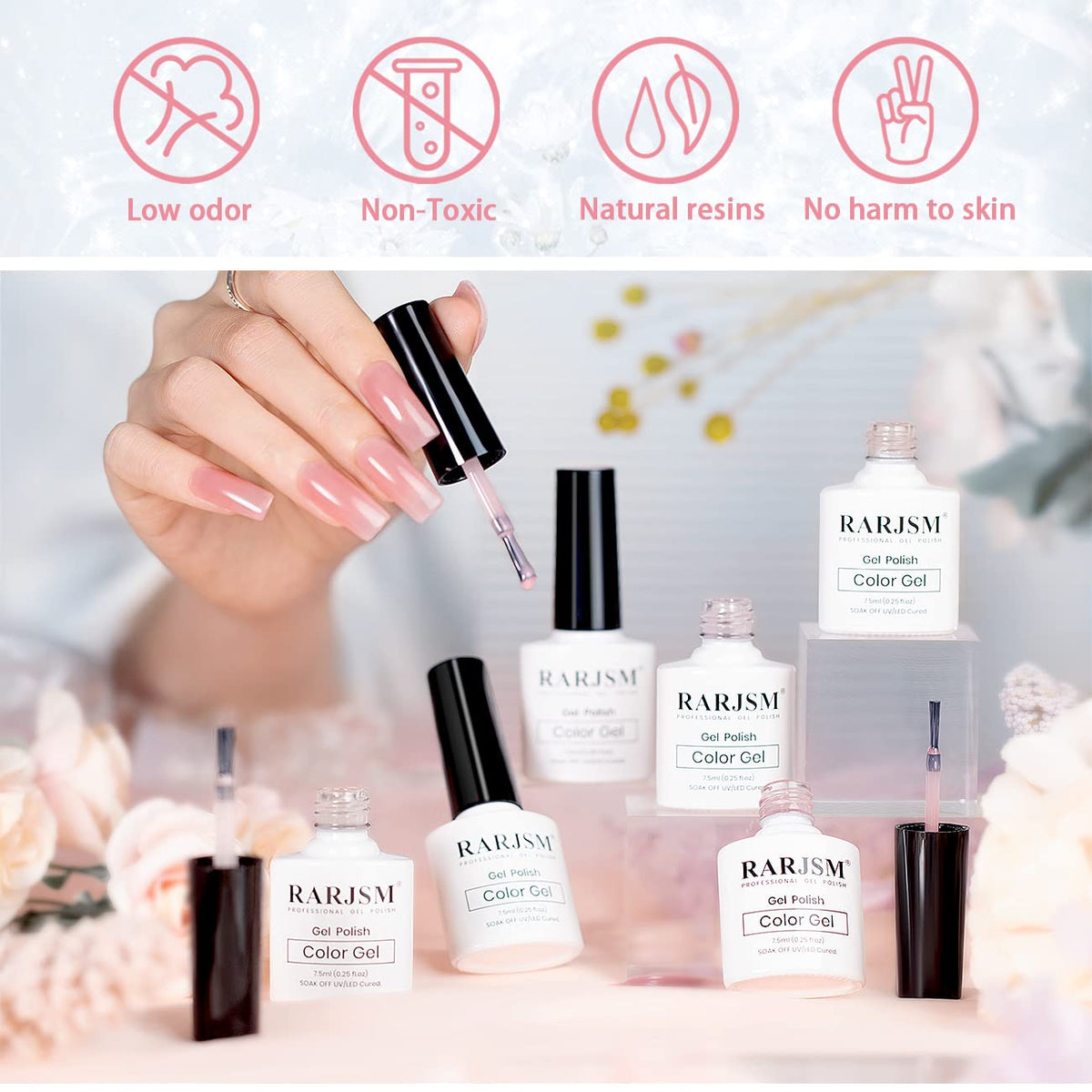 RARJSM bottle close-up highlighting brush and smooth jelly texture