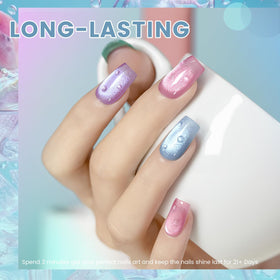 RARJSM brush and jelly polish texture close-up revealing smooth, buildable glitter finish
