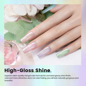 RARJSM color swatches laid flat showing six nude and jelly shades for choice