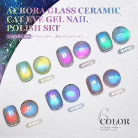 RARJSM duo color nail swatch on hand displaying color shift and reflective aurora finish