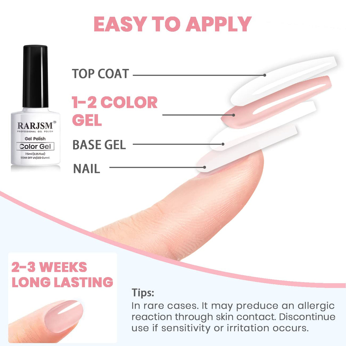 RARJSM French manicure example showing natural, elegant translucent tips