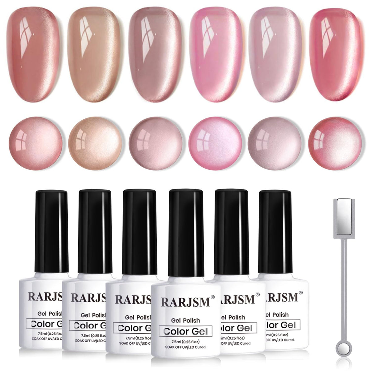 RARJSM front packaging showing six bottles and included magnet for gifting