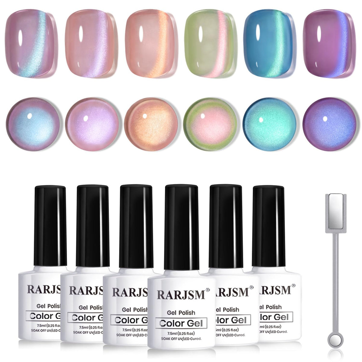 RARJSM front packaging showing six reflective cat eye bottles and magnet, perfect starter kit