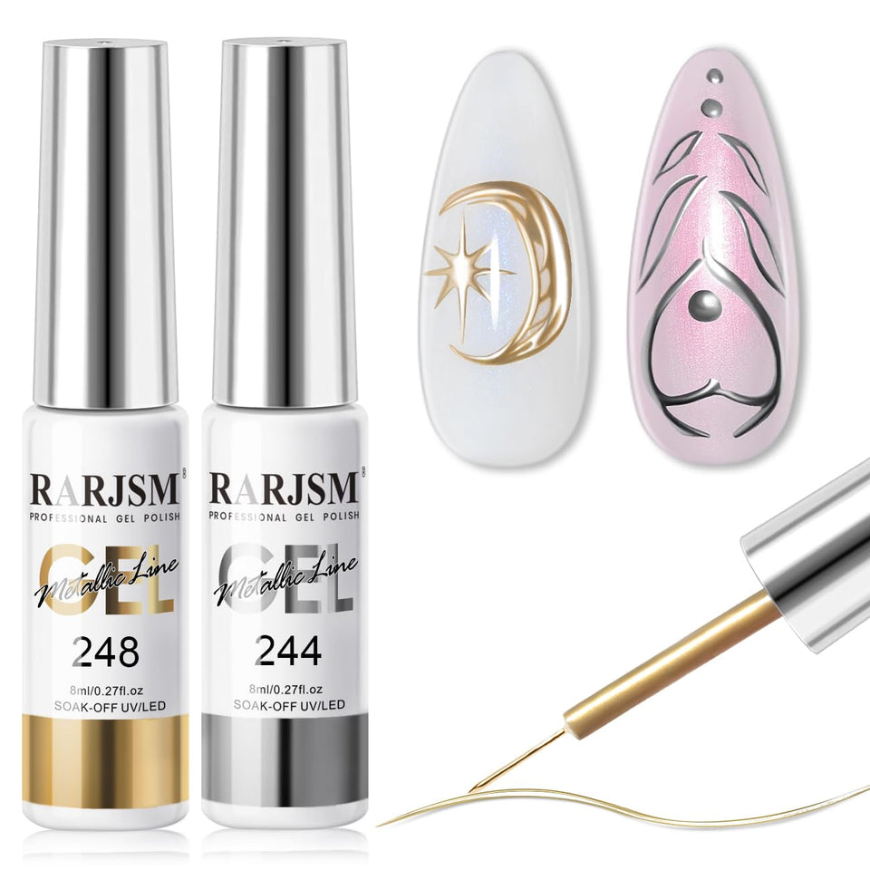 RARJSM front packaging showing both metallic gel liners and brush benefits