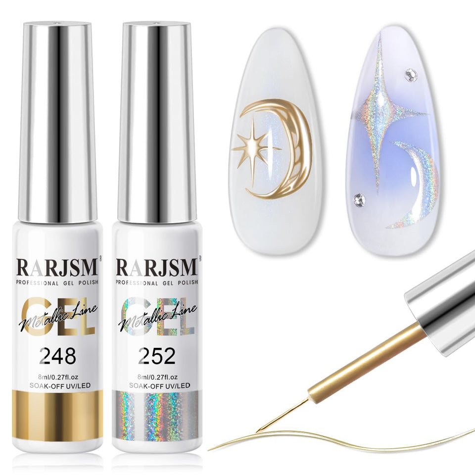 RARJSM front view two bottles showing holographic silver and bronze gold benefits precision