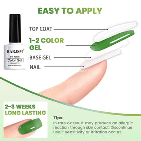 RARJSM layered ombré glass-effect nails showing depth and buildable color benefit