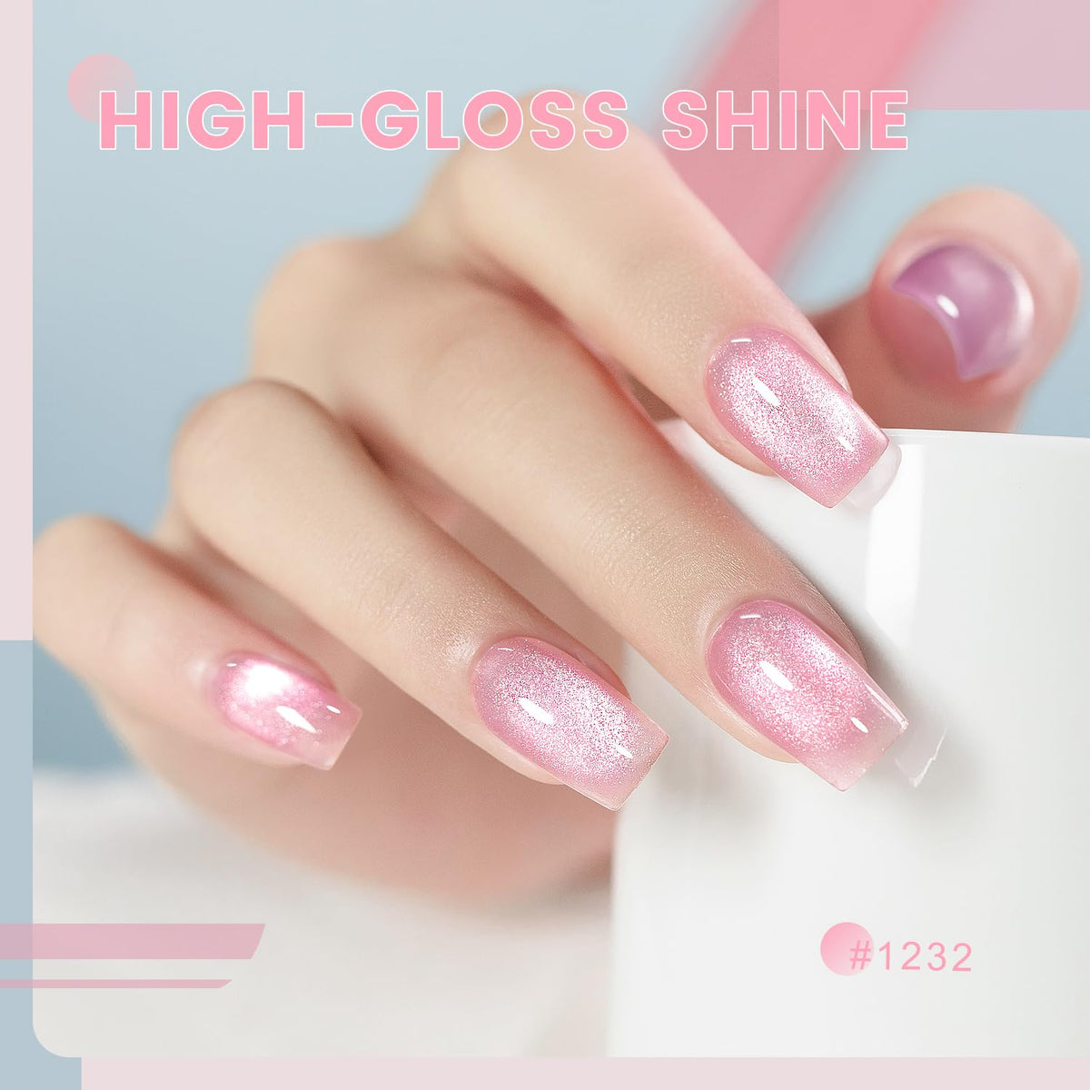 RARJSM magnet stick held above nail creating crisp cat-eye reflection for dramatic shine