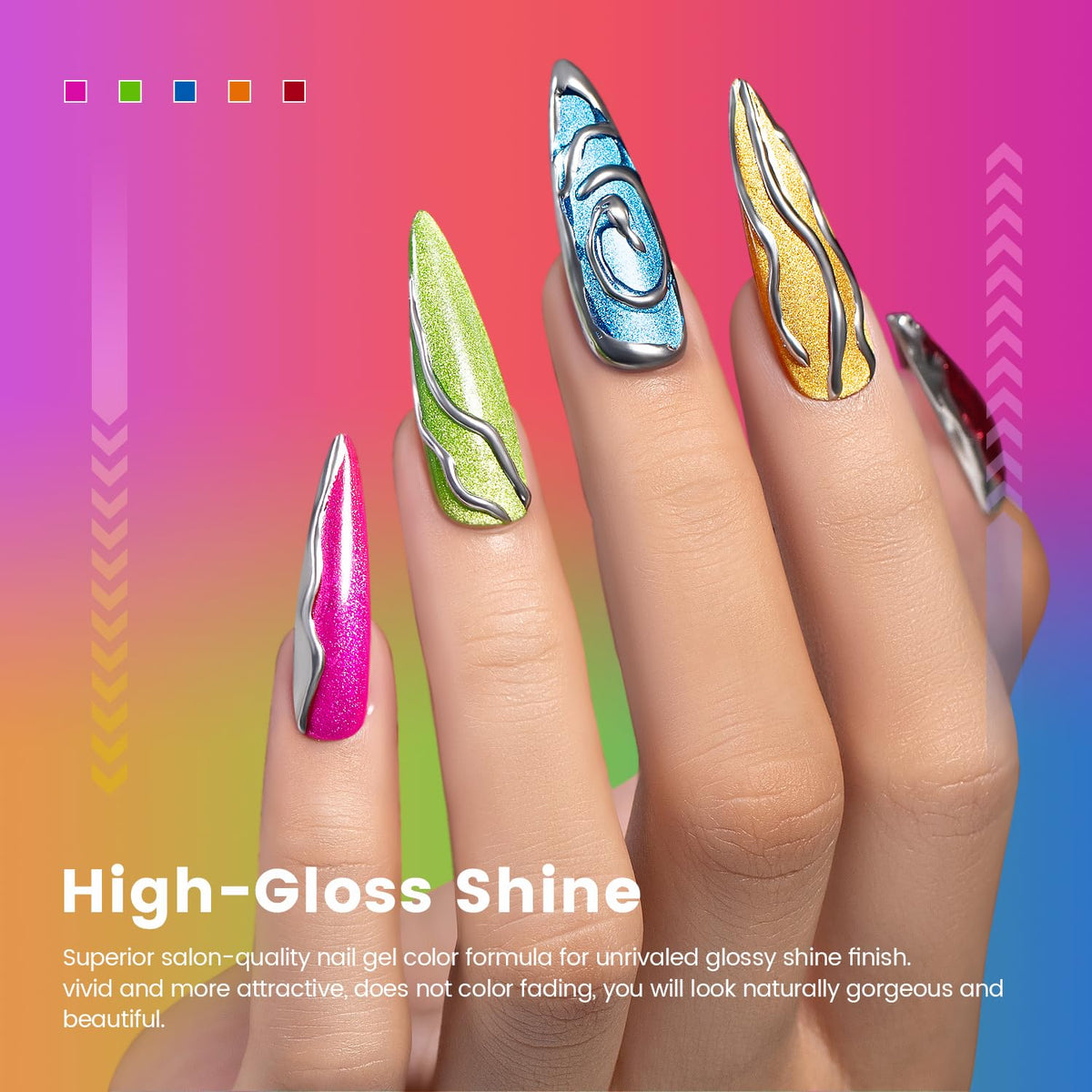 RARJSM magnet stick held near nail demonstrating cat eye formation for salon-quality results