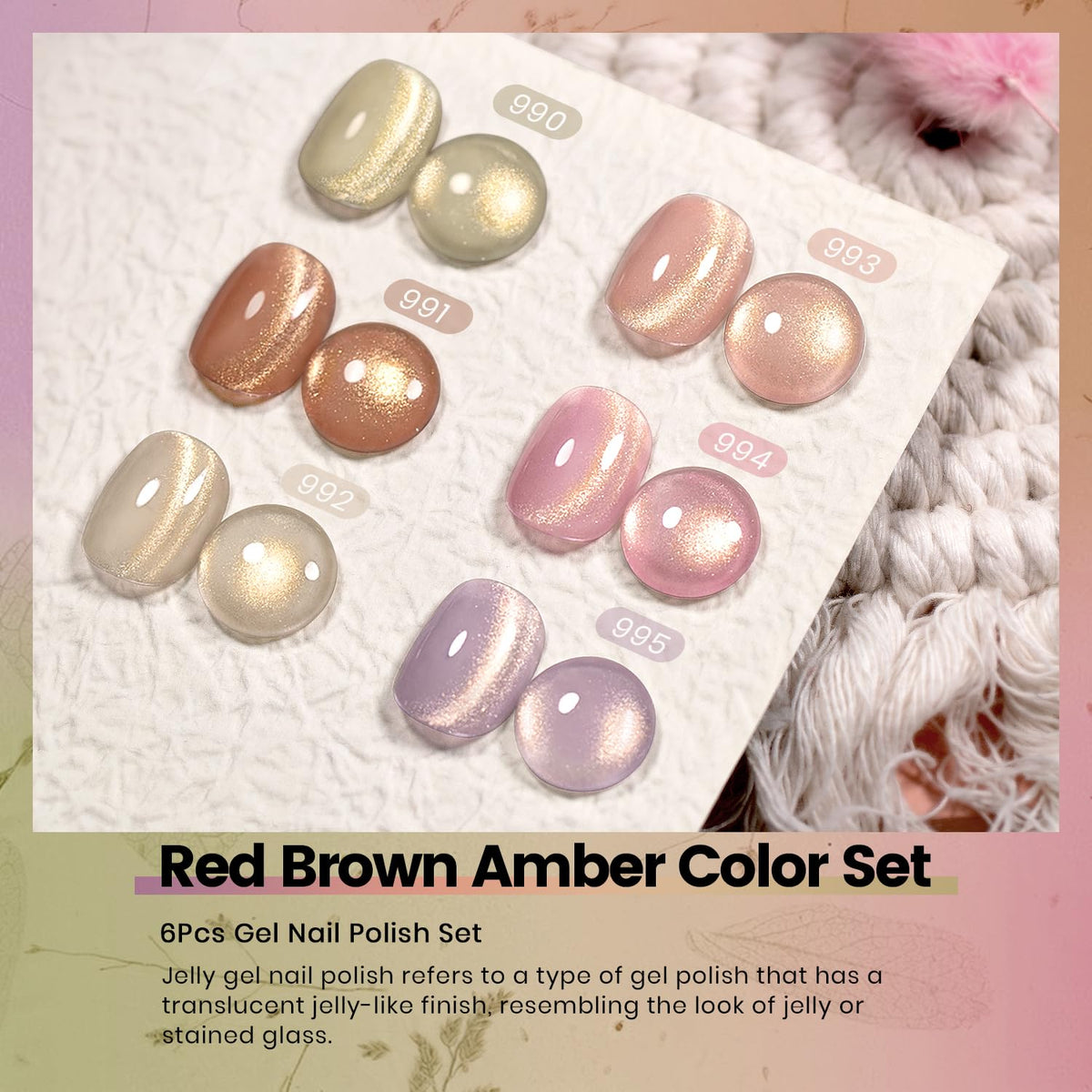 RARJSM finished manicure on hand illustrating luminous cat-eye effect and wear