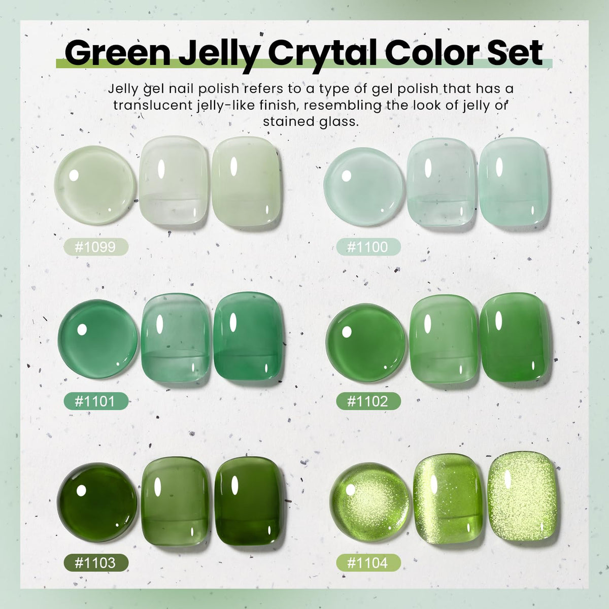RARJSM nails in use during salon manicure showing glossy green glass effect and professional result