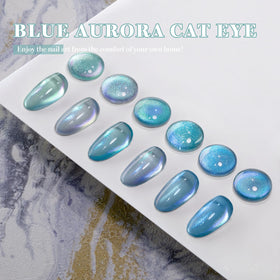 RARJSM nails cured under lamp showcasing glossy cat-eye finish benefit