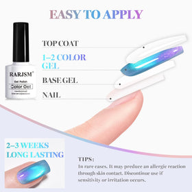 RARJSM salon manicurist application demonstrating smooth brushstroke and controlled magnet use