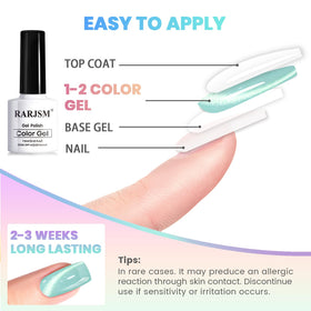 RARJSM 7.5ml bottle held in hand for size comparison, convenient for home and salon kits