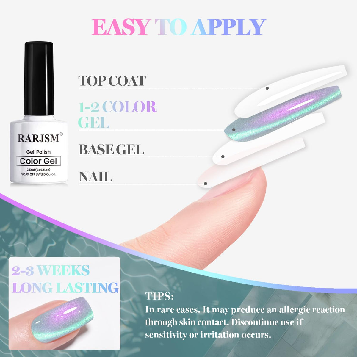 RARJSM size comparison with hand to show bottle scale and easy home-use portability