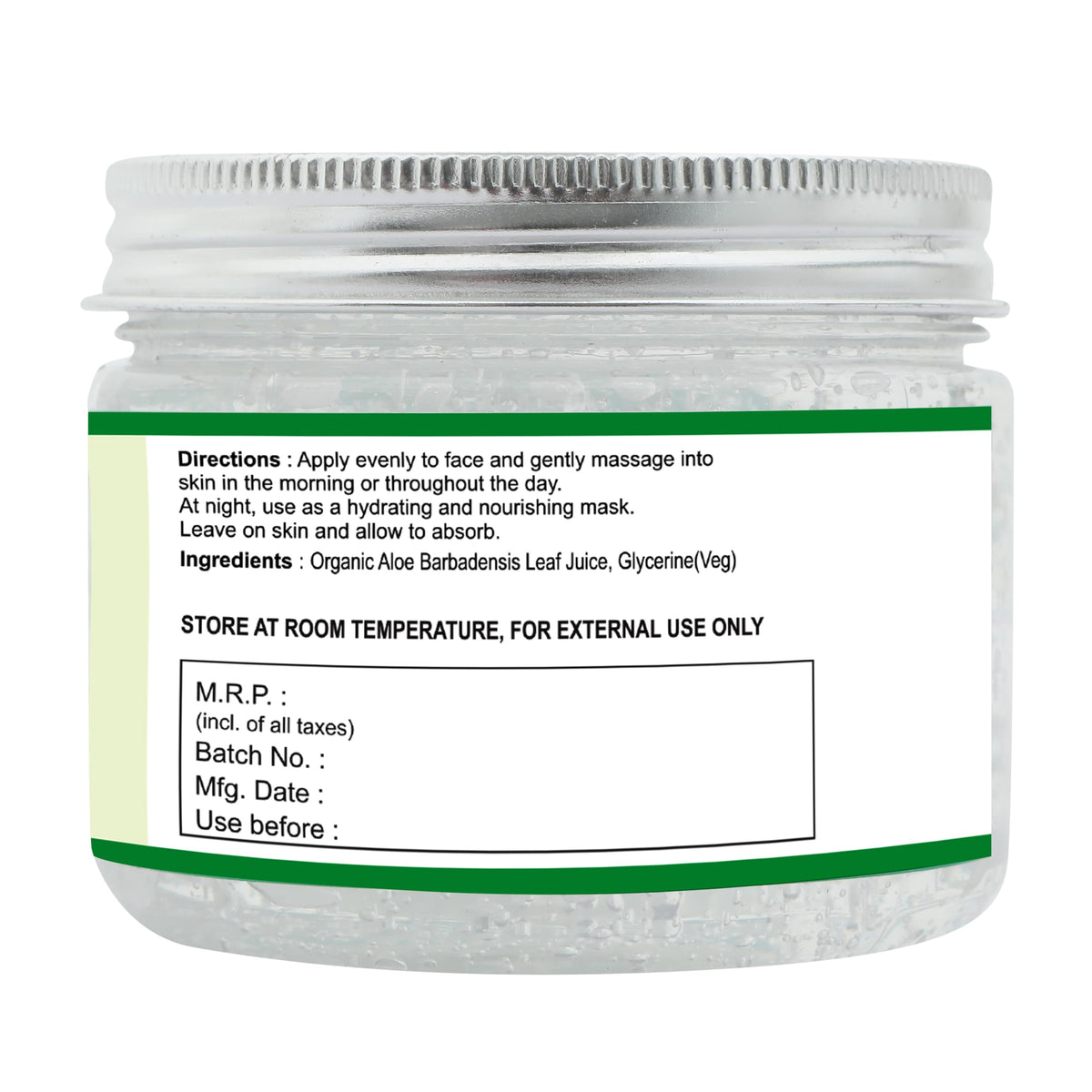 Raslok aloe vera applied to cheek illustrating soothing hydration benefit
