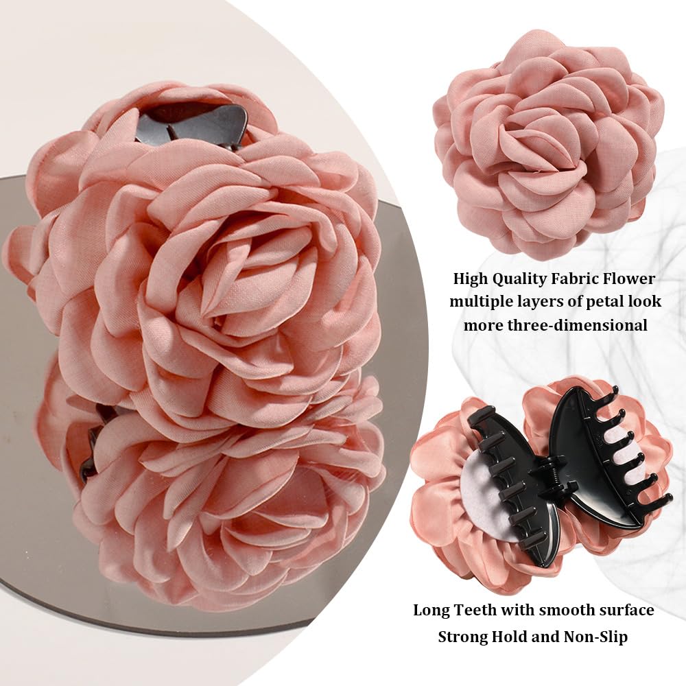 RAUIMOUR rose clip securing a bun, offering stylish hold for updo looks