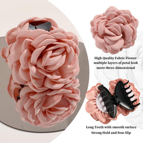 RAUIMOUR rose clip securing a bun, offering stylish hold for updo looks