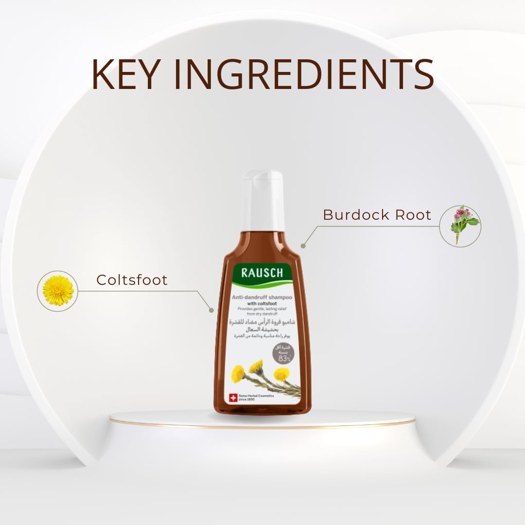 Rausch shampoo on bathroom shelf conveying tidy storage and daily use benefit