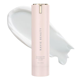 Ravie Beauty jar front packaging showing product benefits and neat label