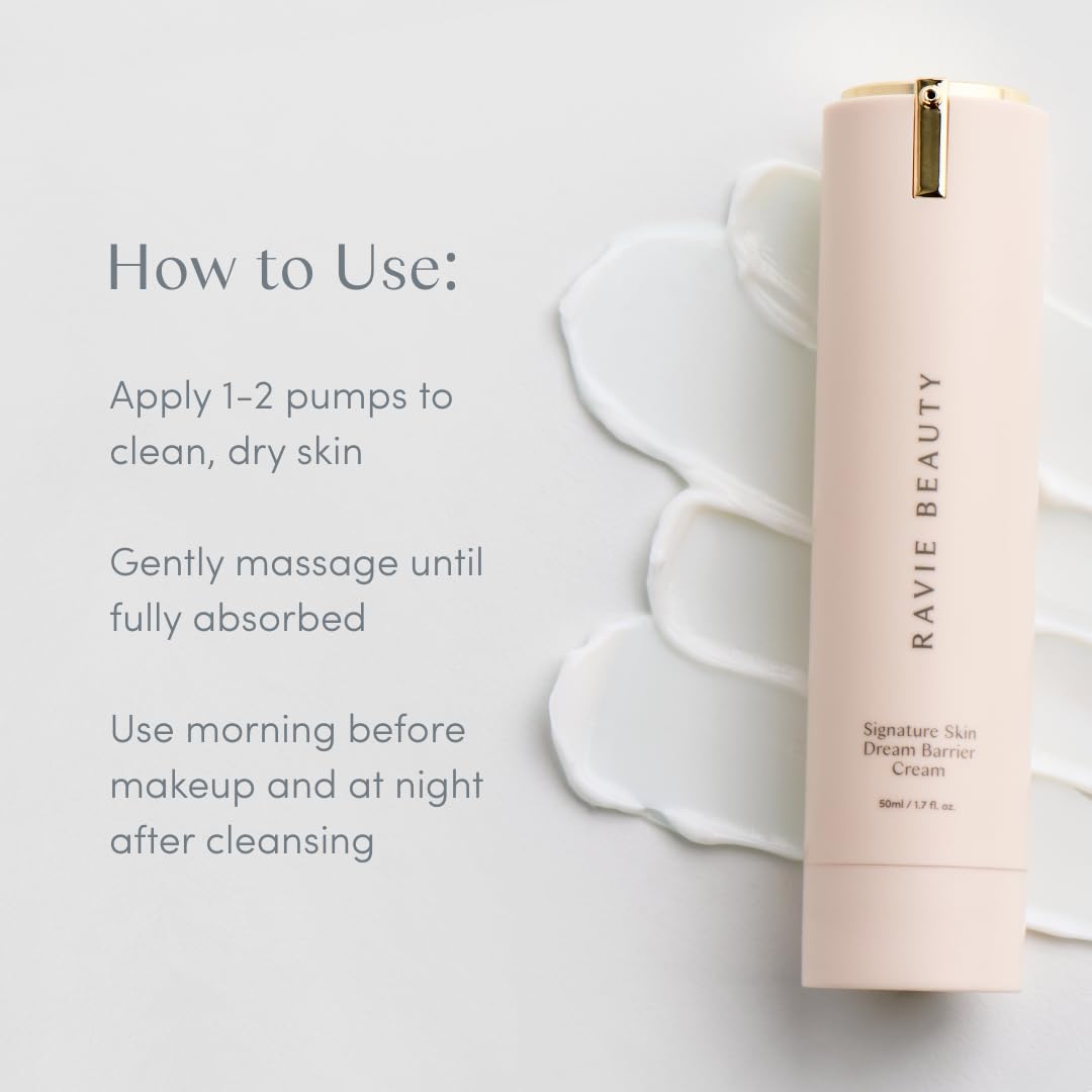 Ravie Beauty close-up label showing active ingredients and clarity