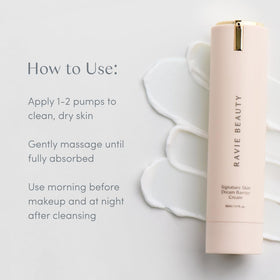 Ravie Beauty close-up label showing active ingredients and clarity