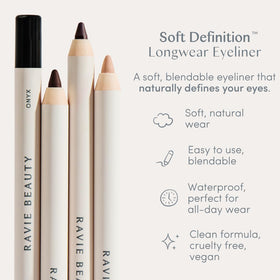 Ravie Beauty Drift pencil drawn near eye demonstrating natural definition