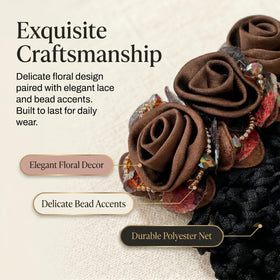 Ravlzors close-up of flower applique highlighting decorative detail and polish