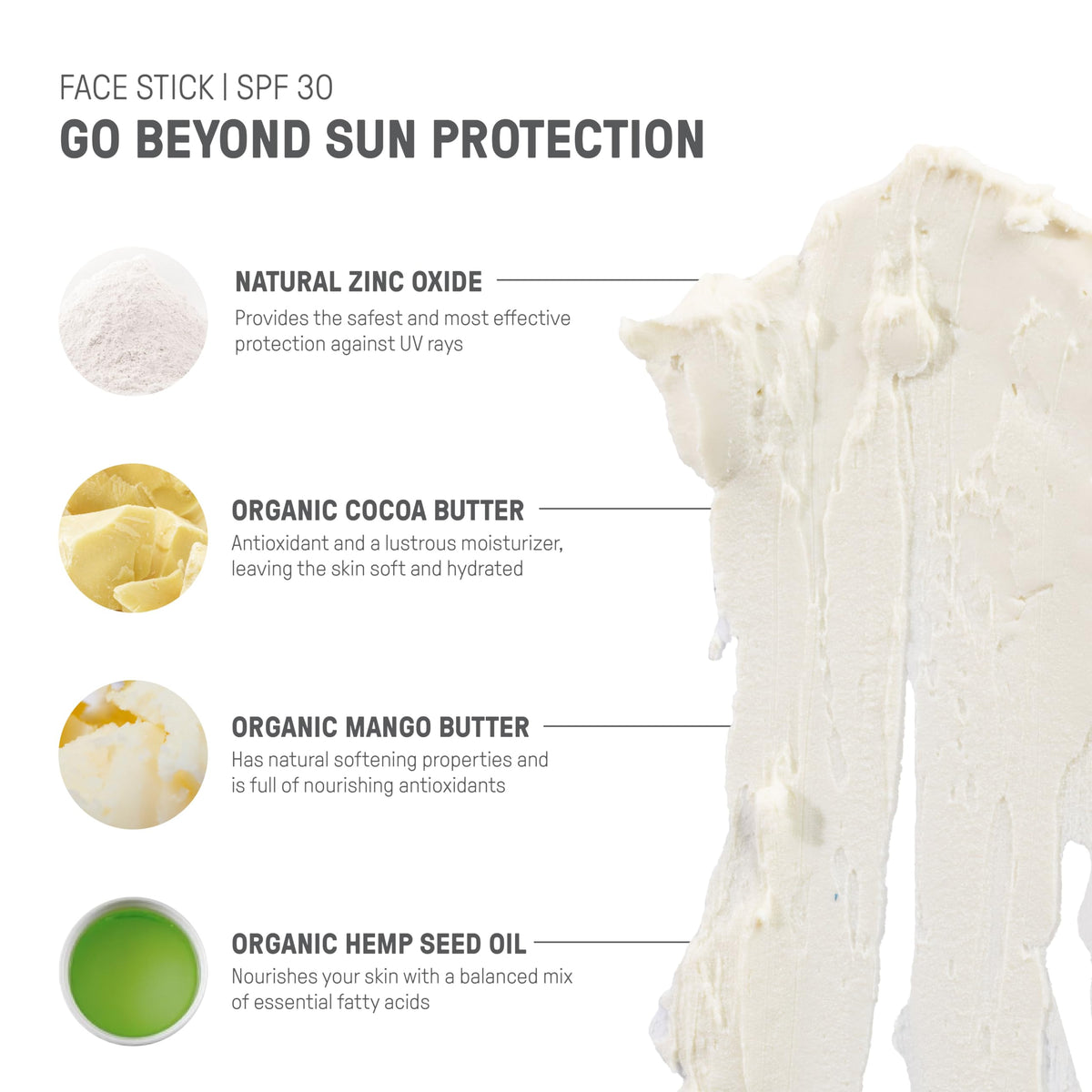 Raw Elements being applied to cheek showing targeted face protection without dripping