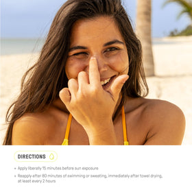Raw Elements in outdoor setting conveying reef-friendly sun protection