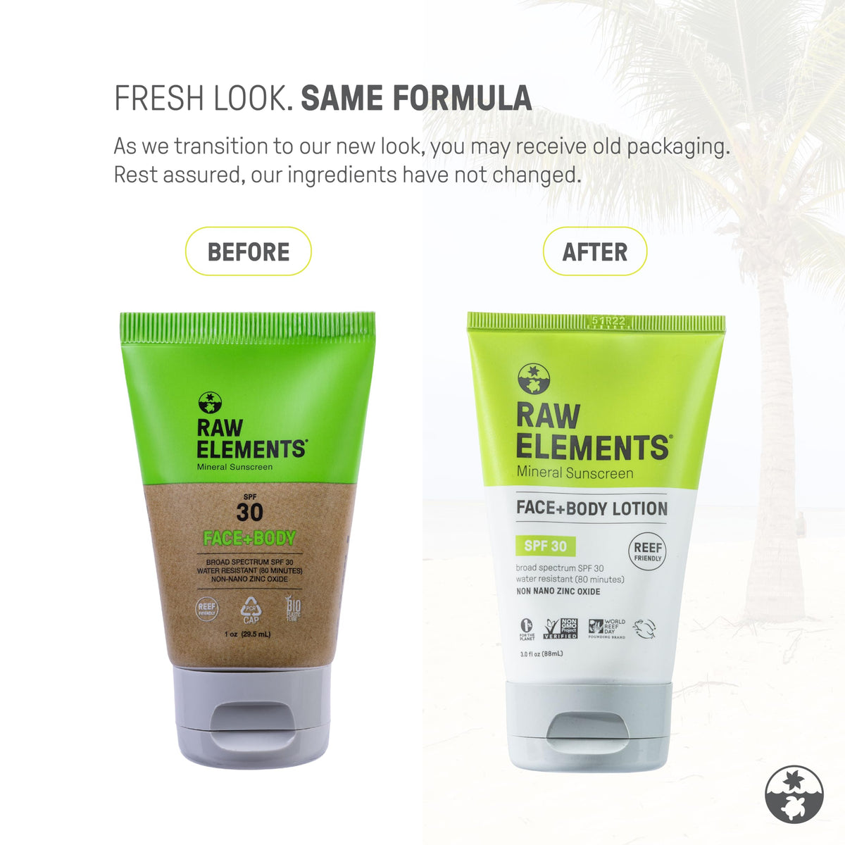 Raw Elements close-up texture of sunscreen highlighting smooth blend