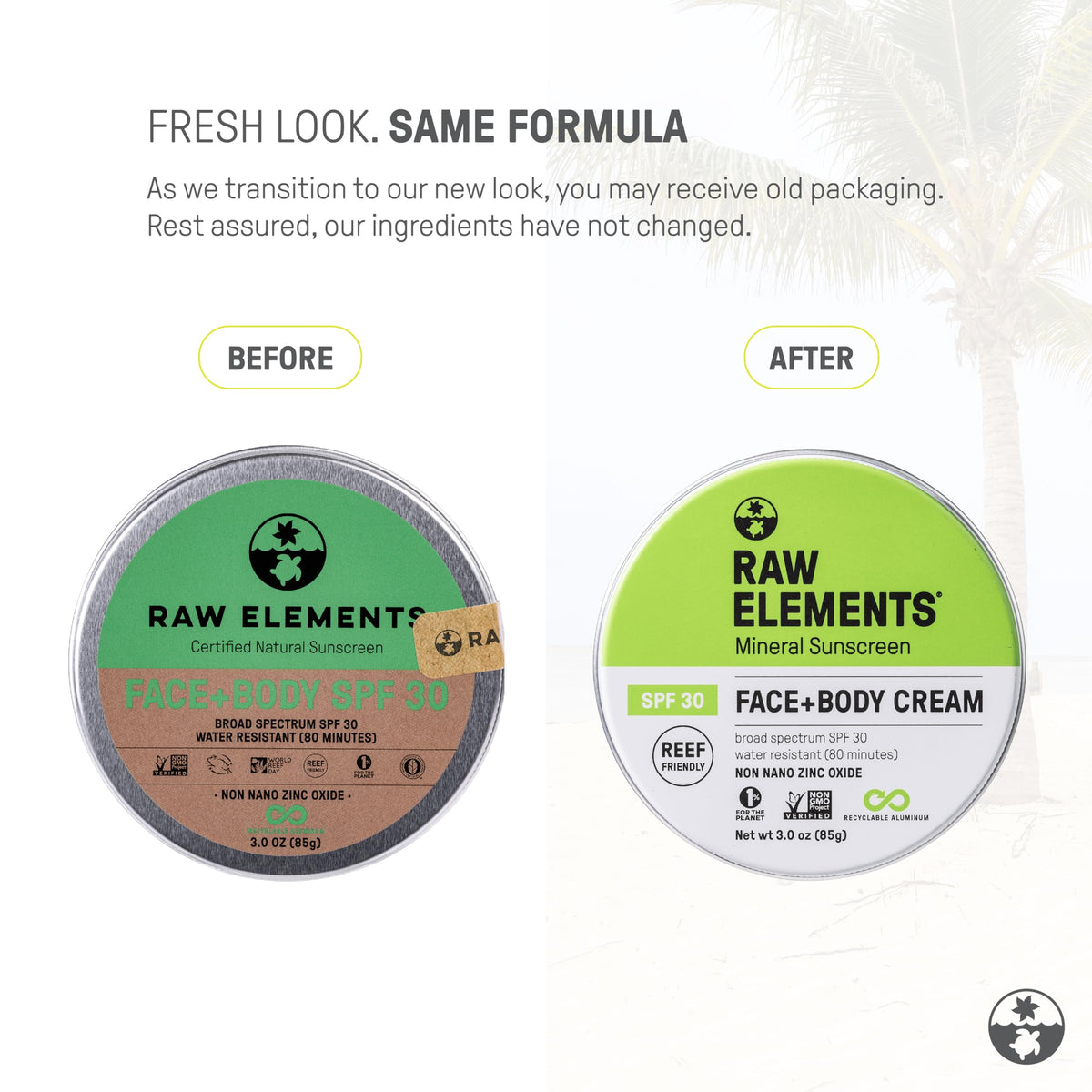 Raw Elements sunscreen texture close-up illustrating smooth zinc oxide blend