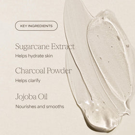 RAW SUGAR ingredients display with charcoal sugarcane bamboo for purification