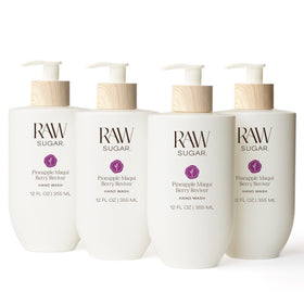 RAW SUGAR front packaging showing pineapple maqui fragrance and benefits